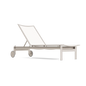 Parkway Framed Sling Flat Adjustable Chaise w/Wheels