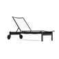 Parkway Framed Sling Flat Adjustable Chaise w/Wheels