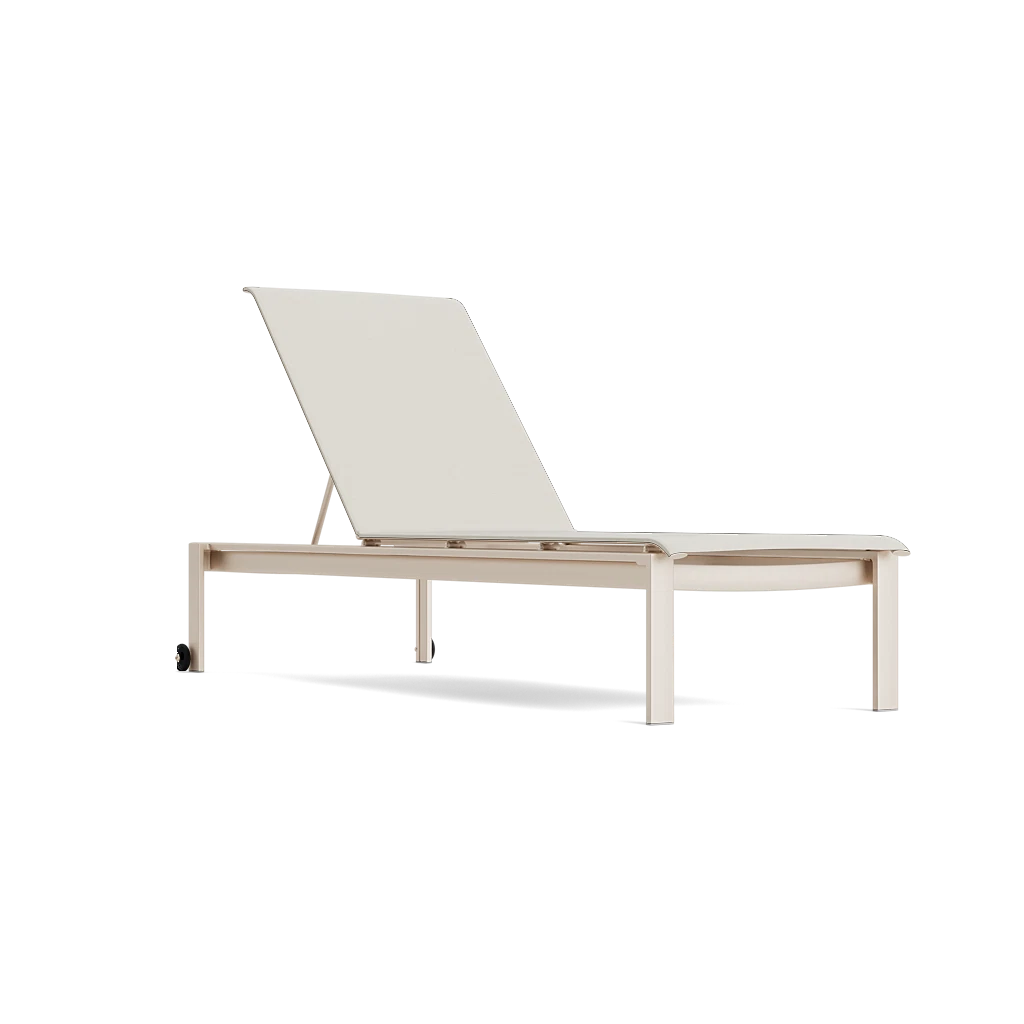 Parkway Sling Stacking Adjustable Chaise w/ Wheels