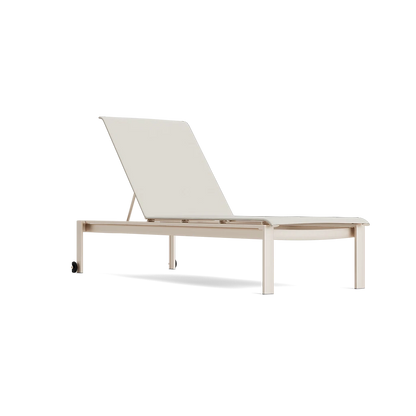 Parkway Sling Stacking Adjustable Chaise w/ Wheels