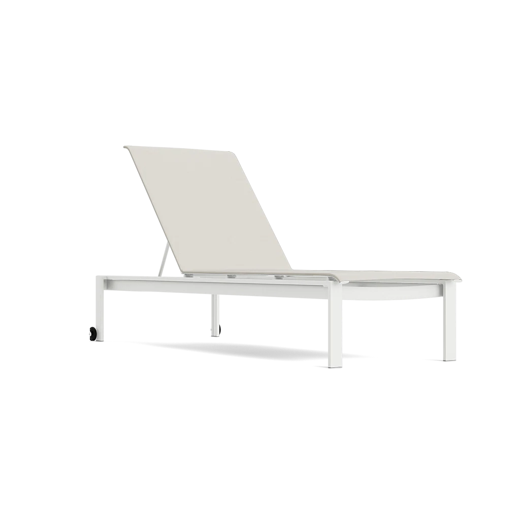 Parkway Sling Stacking Adjustable Chaise w/ Wheels