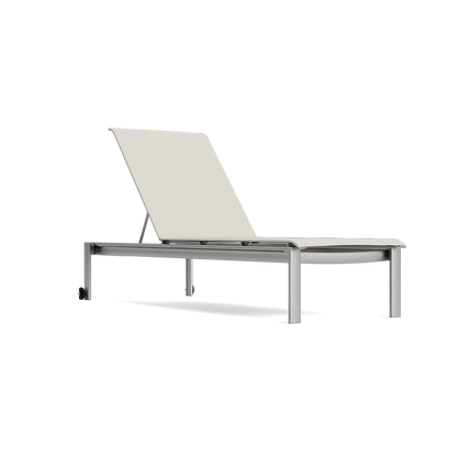 Parkway Sling Stacking Adjustable Chaise w/ Wheels