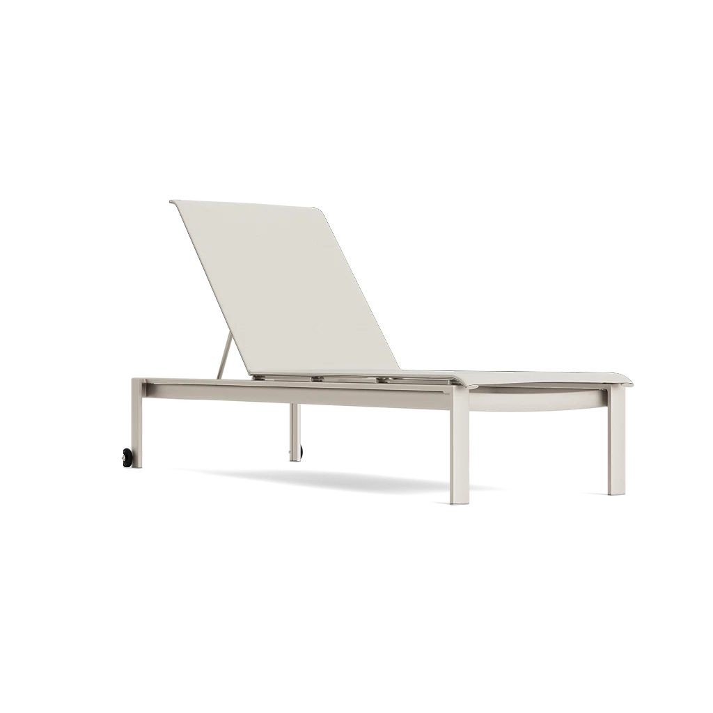 Parkway Sling Stacking Adjustable Chaise w/ Wheels