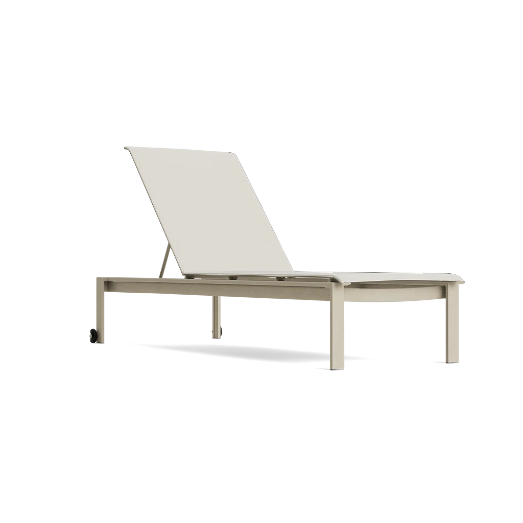 Parkway Sling Stacking Adjustable Chaise w/ Wheels