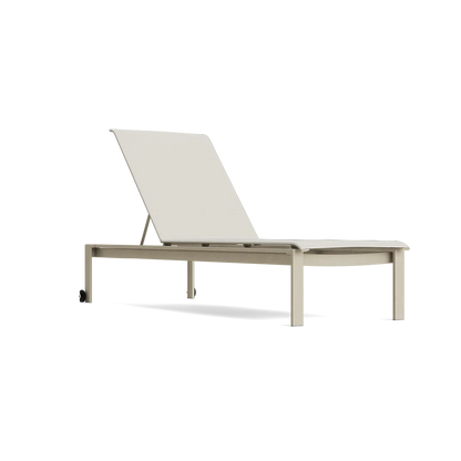 Parkway Sling Stacking Adjustable Chaise w/ Wheels