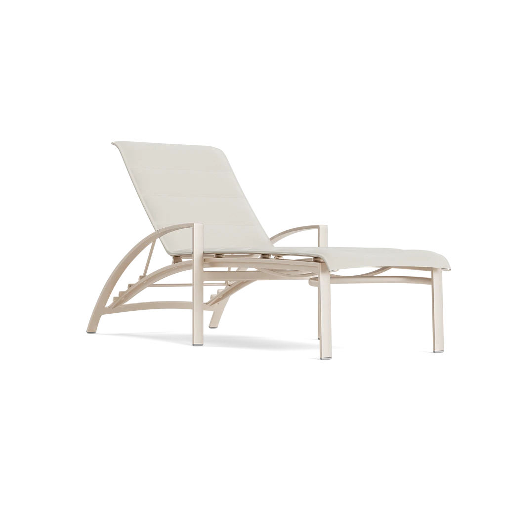 Pasadena Padded Sling Stacking Adjustable Chaise
