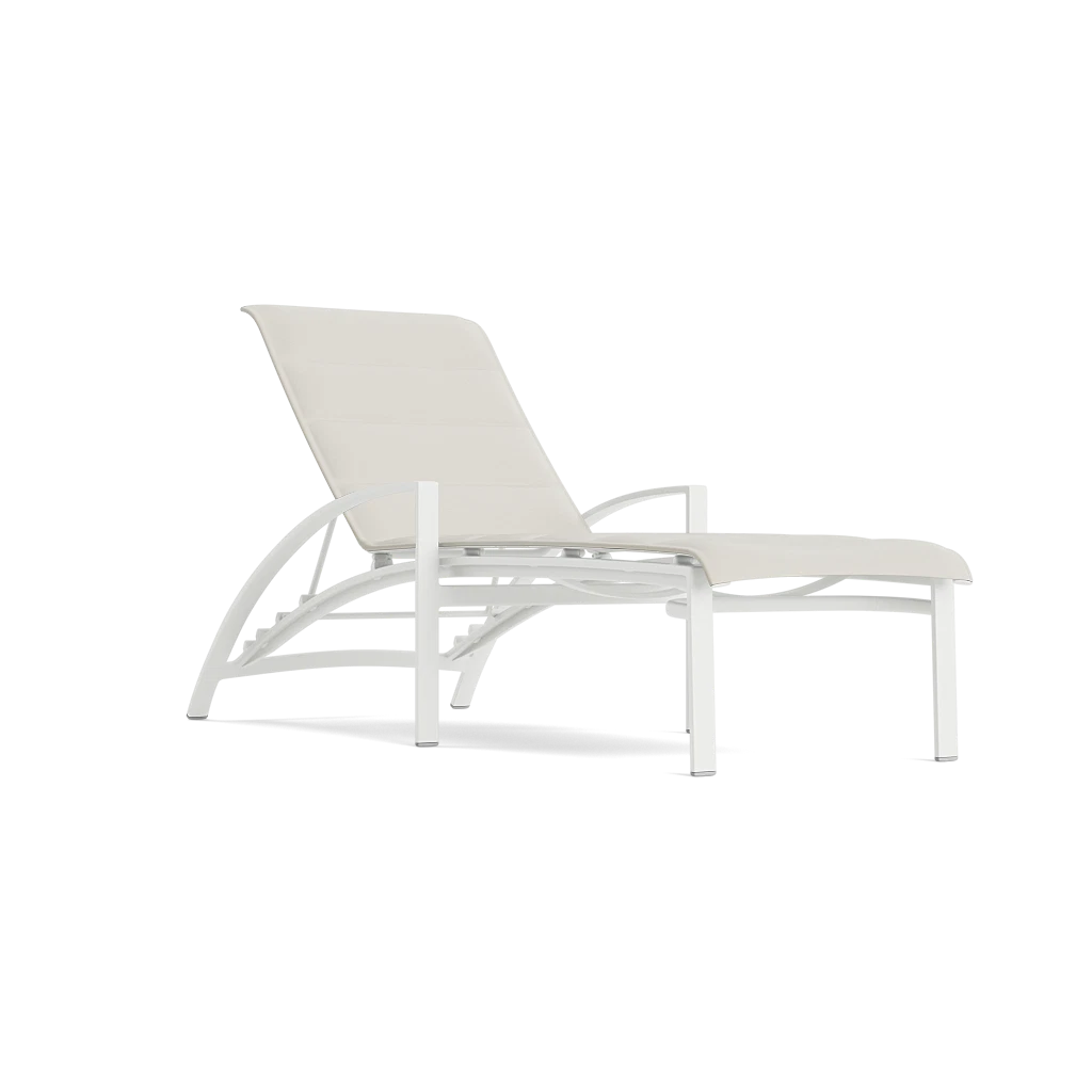 Pasadena Padded Sling Stacking Adjustable Chaise
