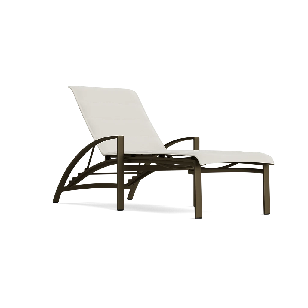 Pasadena Padded Sling Stacking Adjustable Chaise