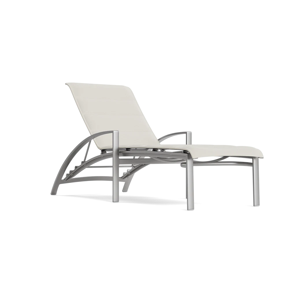 Pasadena Padded Sling Stacking Adjustable Chaise