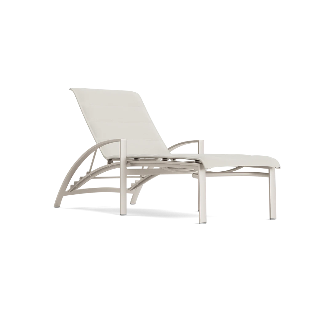 Pasadena Padded Sling Stacking Adjustable Chaise