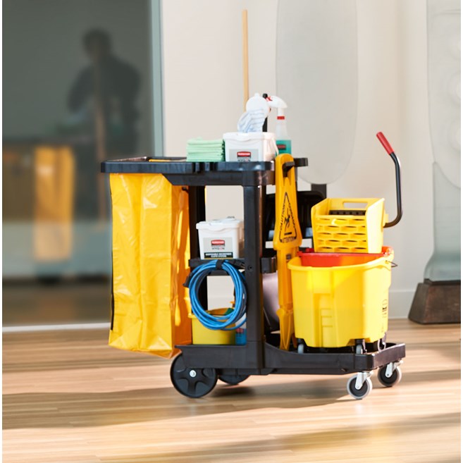 Rubbermaid 24 GAL Executive Janitorial Cleaning Cart Vinyl Bag