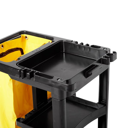 Rubbermaid Janitorial Cleaning Cart - Traditional, Black
