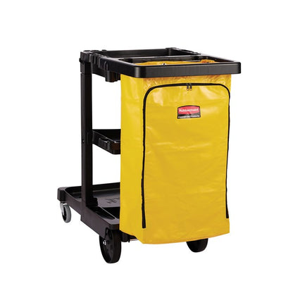 Rubbermaid Janitorial Cleaning Cart - Traditional, Black