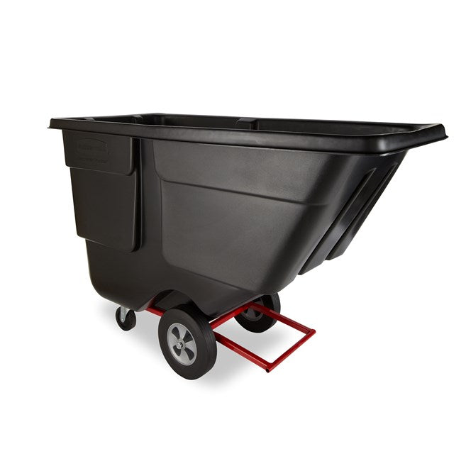 Rubbermaid Rotomolded Tilt Truck, Utility Duty, 1/2 Cubic Yard, Black