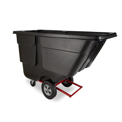 Rubbermaid Rotomolded Tilt Truck, Utility Duty, 1/2 Cubic Yard, Black