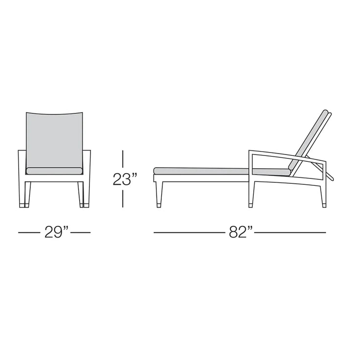 Kannoa Savannah Chaise Lounge with Arms
