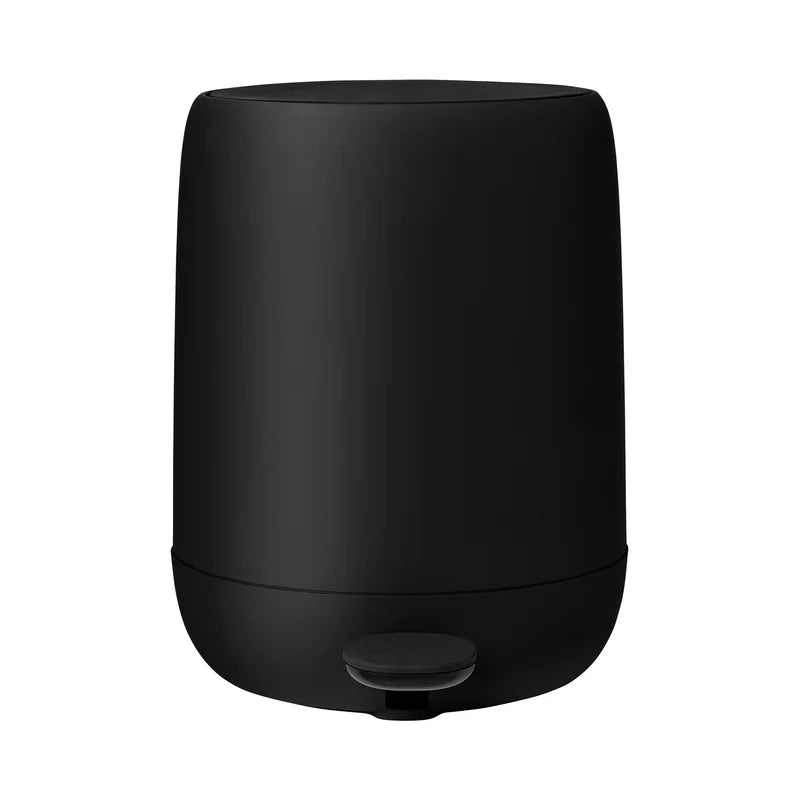 SONO Bathroom Soft-Close Step Trash Can - 1.2 Gallon Soft Touch Wastebasket - Modern Design