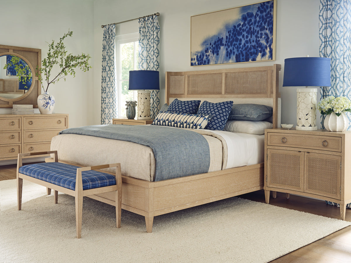 Sagamore Cane Upholstered Bed
