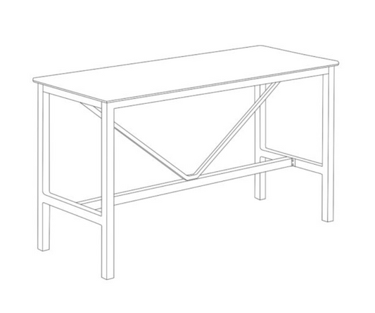 Travira 72" Rectangular Bar Table - HPL