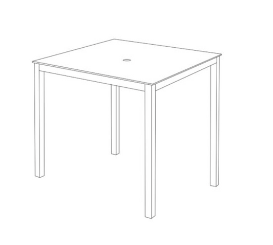 Travira 39" Square Counter Table - HPL