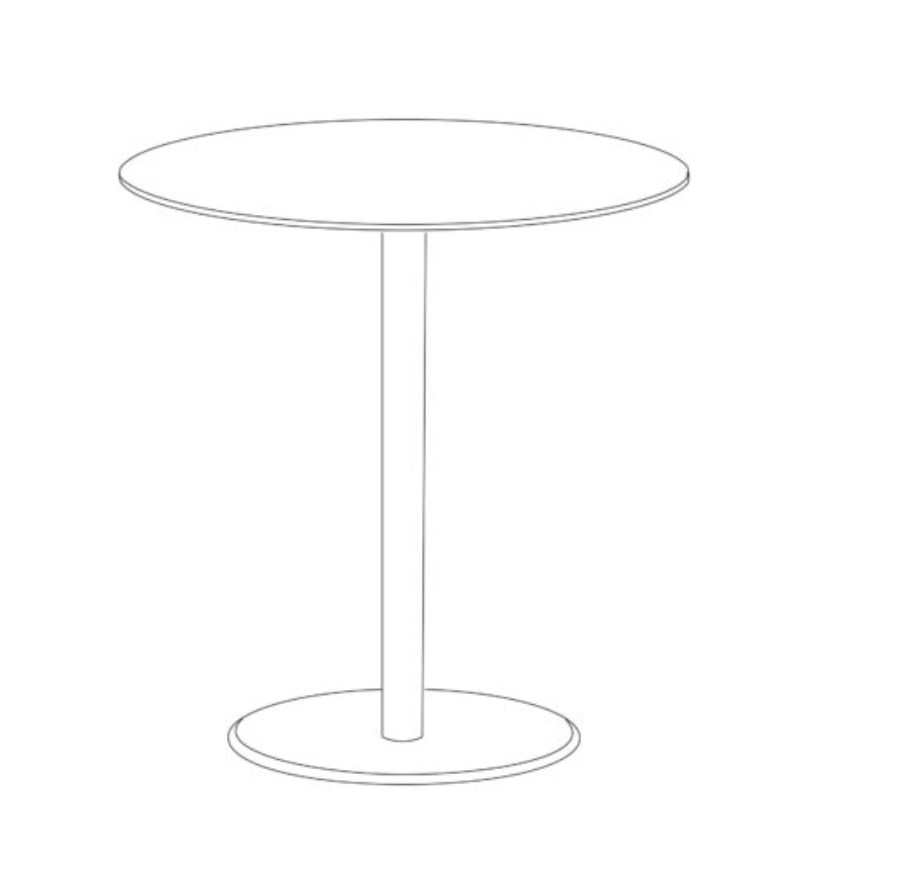 Travira 36" Round Bar Table - HPL