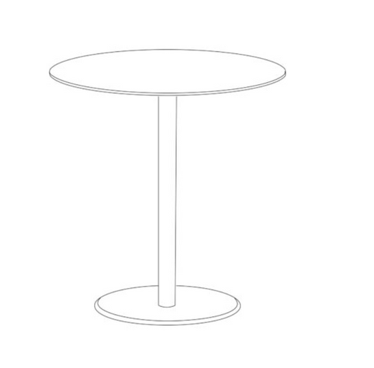 Travira 36" Round Bar Table - HPL