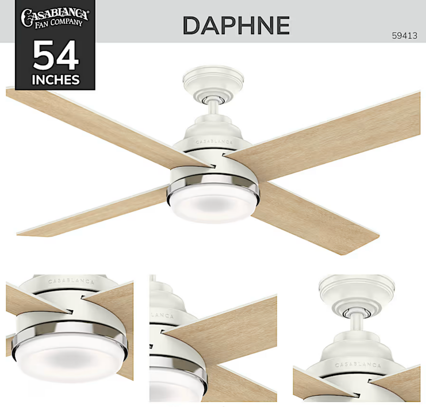 Hunter Casablanca Daphne with LED Light 54"