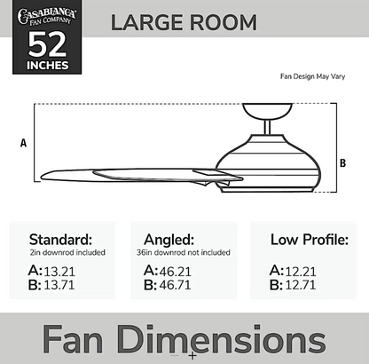 Hunter Casablanca Piston Outdoor with LED Light 52"