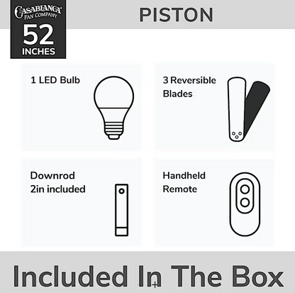 Hunter Casablanca Piston Outdoor with LED Light 52"