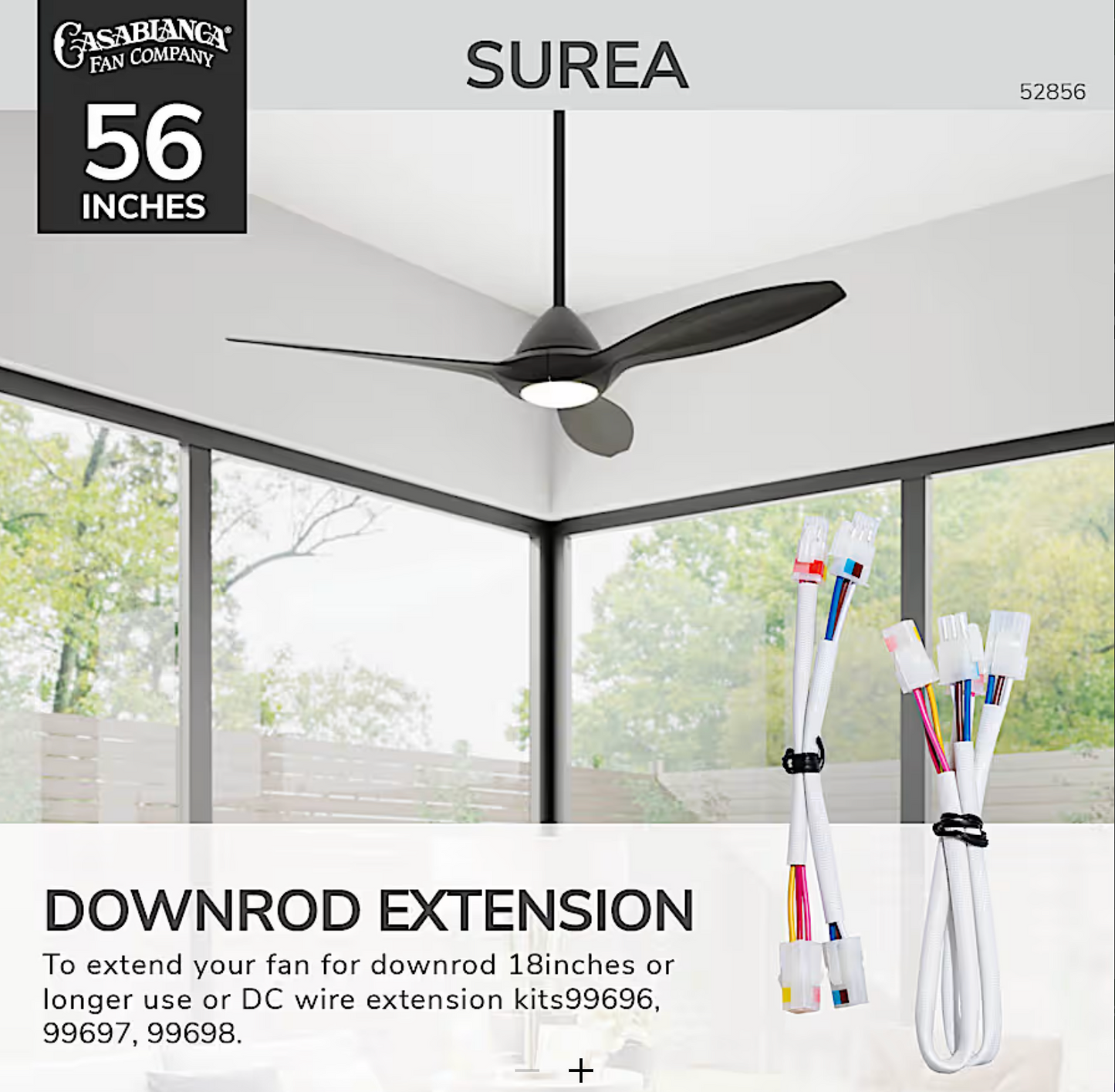 Hunter Casablanca Surea Outdoor with LED Light 56"