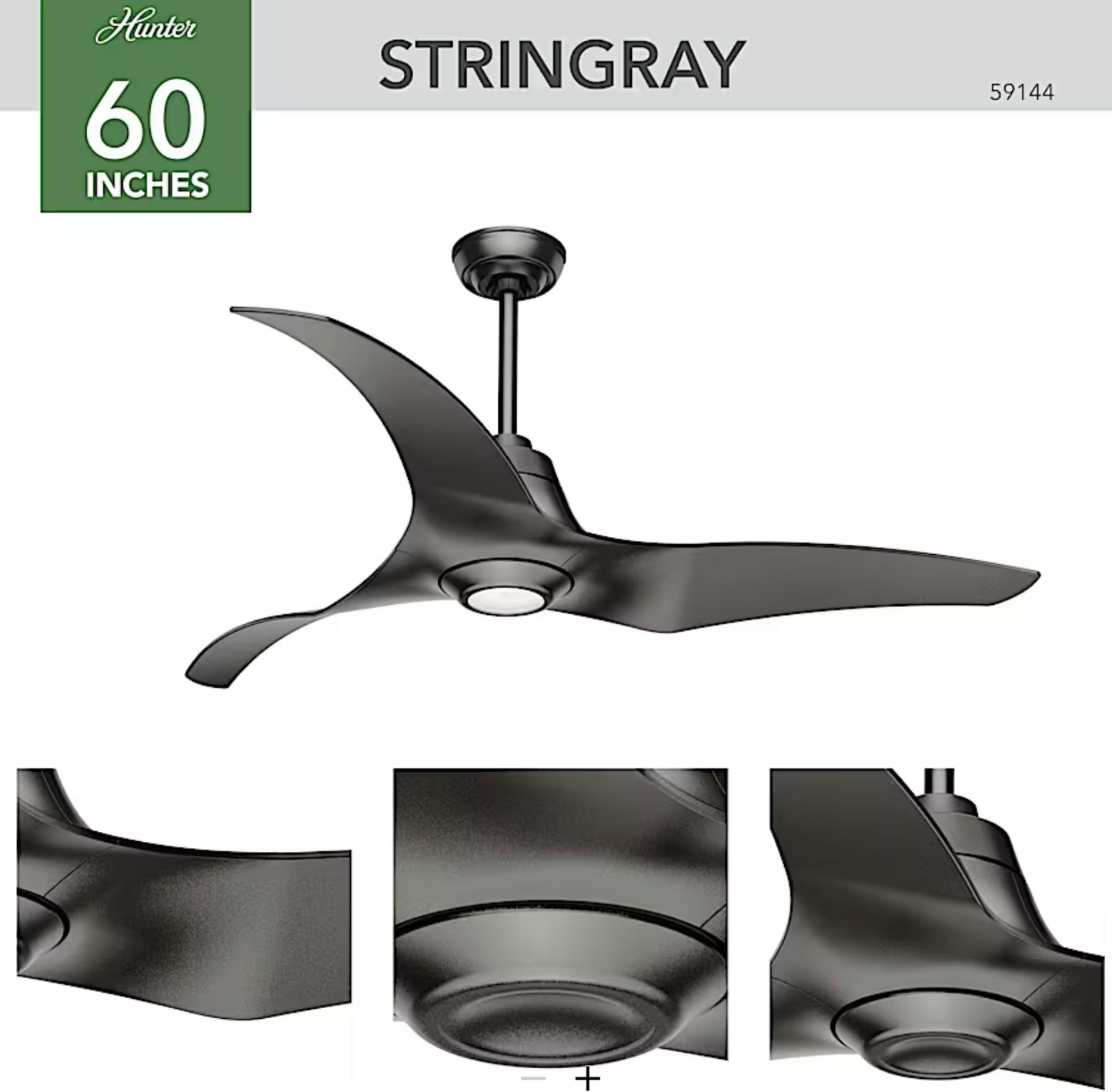Hunter Casablanca Stingray ENERGY STAR DC with LED Light 60"