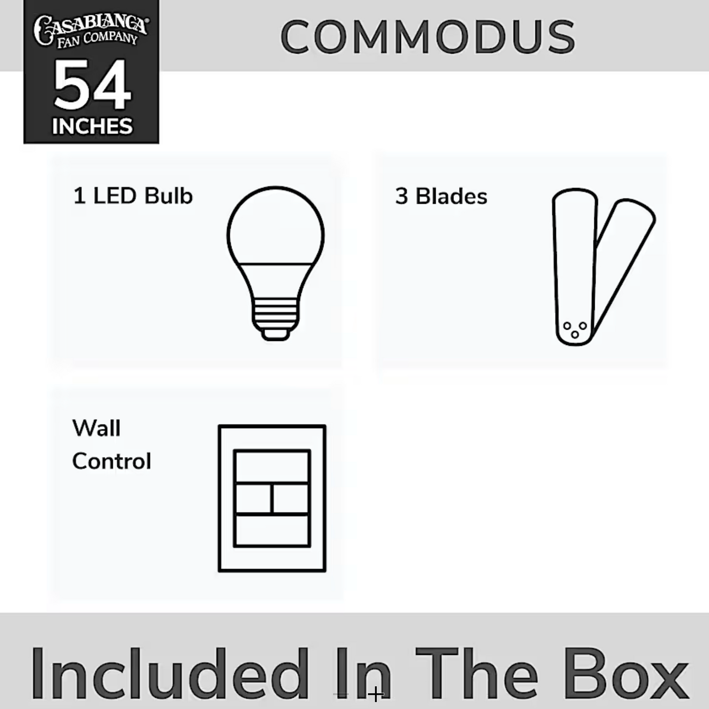 Hunter Casablanca Commodus with LED Light 54"