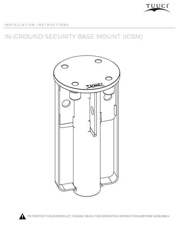 Tuuci Max In-Ground Security Mount Anchor - For Use in New Pour Concrete