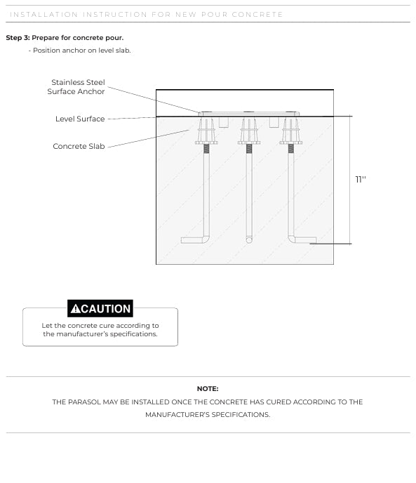 Tuuci Stainless Steel Surface Plate Anchor - For Use on Existing Concrete Pad