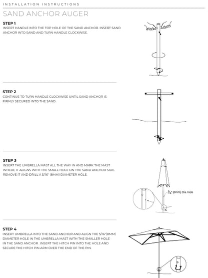 Tuuci Aluminum Sand Anchor with Stainless Steel Hitch Pin