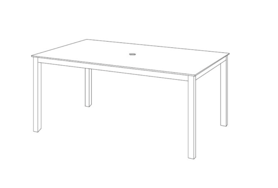 Travira 63" Rectangular Dining Table - HPL