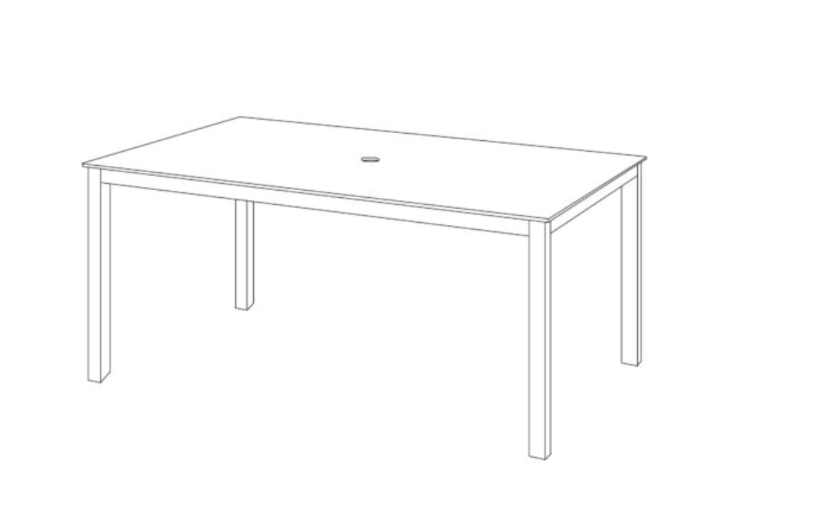Travira 63" Rectangular Dining Table - HPL