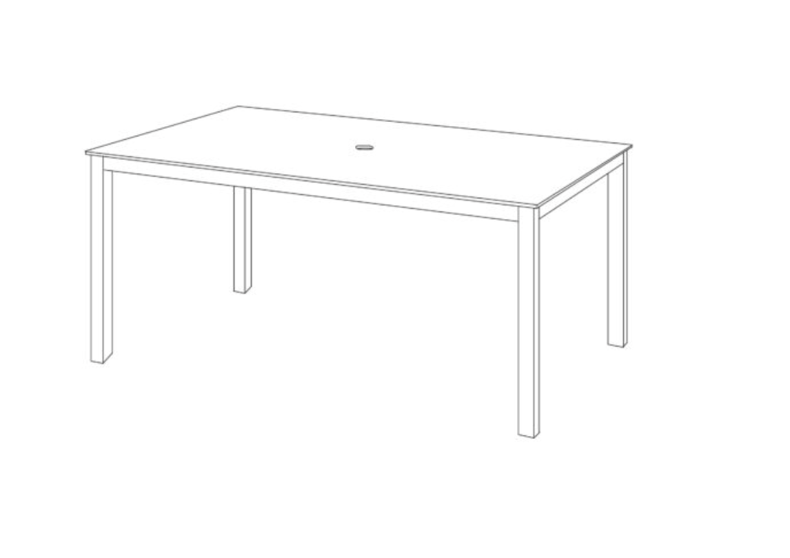 Travira 63" Rectangular Dining Table - HPL