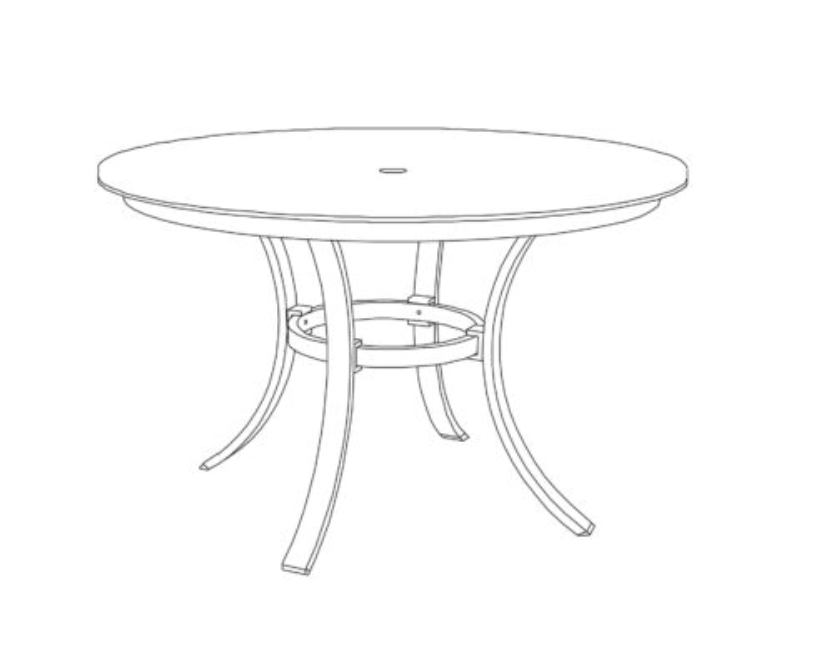 Travira 48" Round Dining Table - HPL