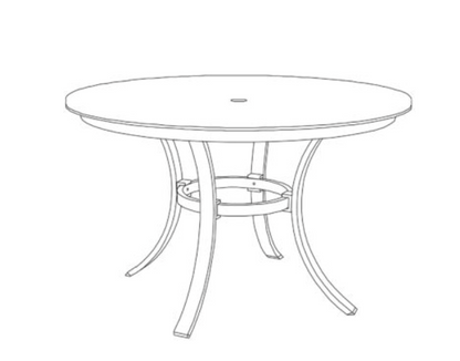Travira 48" Round Dining Table - HPL