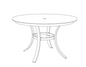 Travira 48" Round Dining Table - HPL