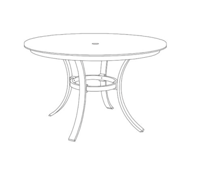 Travira 48" Round Dining Table - HPL