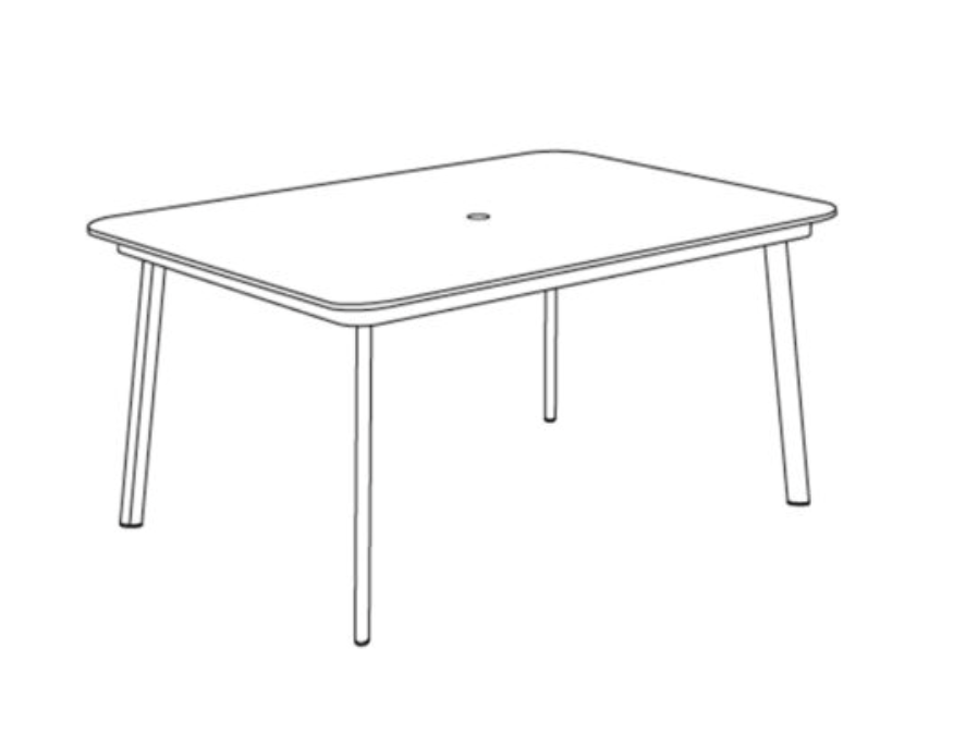 Eiland 63" Rectangular Dining Table - HPL
