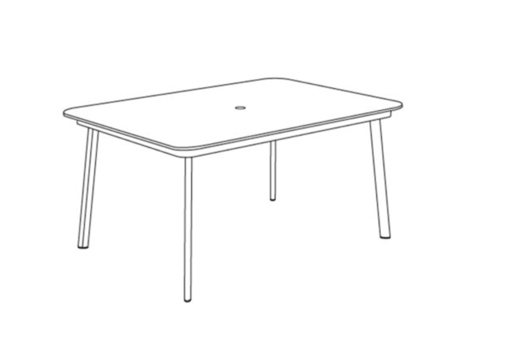 Eiland 63" Rectangular Dining Table - HPL