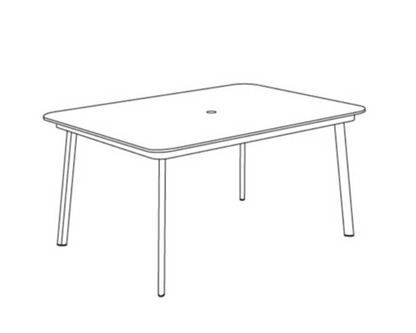 Eiland 63" Rectangular Dining Table - HPL