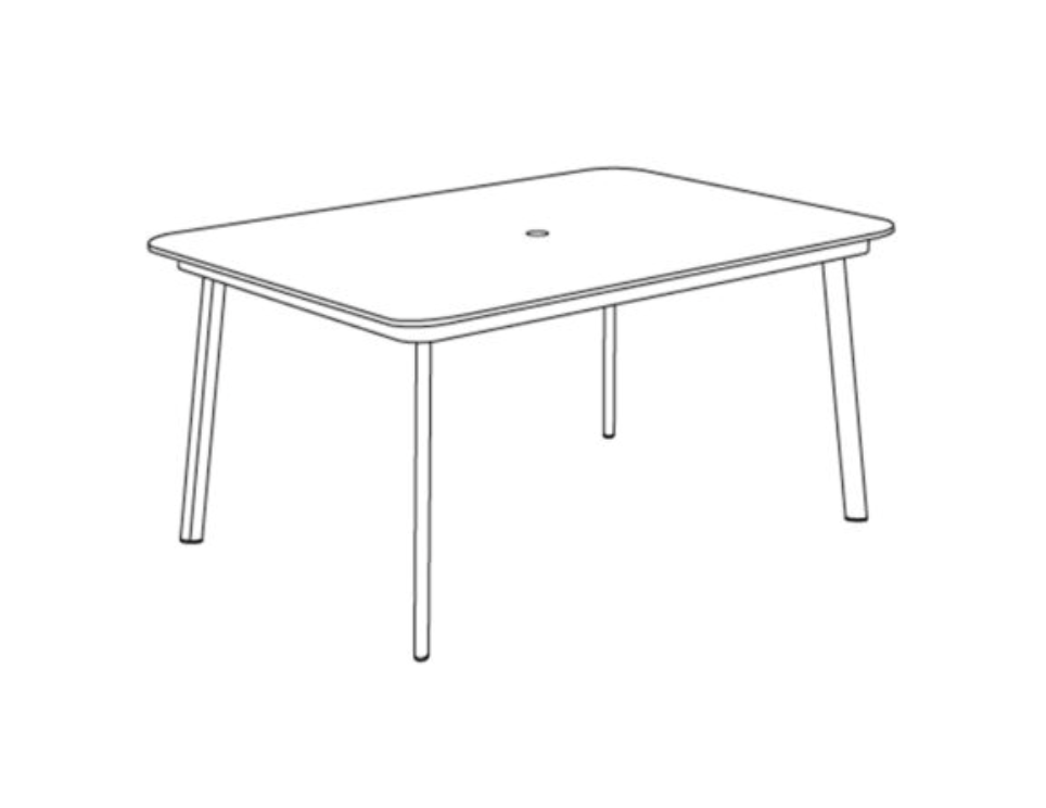 Eiland 63" Rectangular Dining Table - HPL