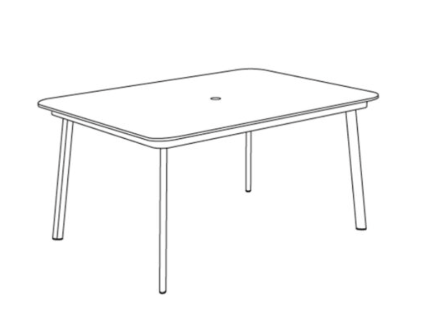 Eiland 63" Rectangular Dining Table - HPL