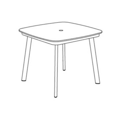 Eiland 36" Square Dining Table - HPL
