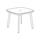 Eiland 36" Square Dining Table - HPL
