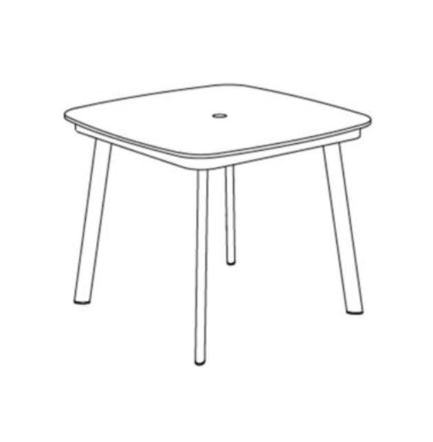 Eiland 36" Square Dining Table - HPL